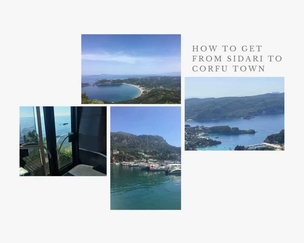 How to get from Sidari to Corfu Town- blue waters in Corfu