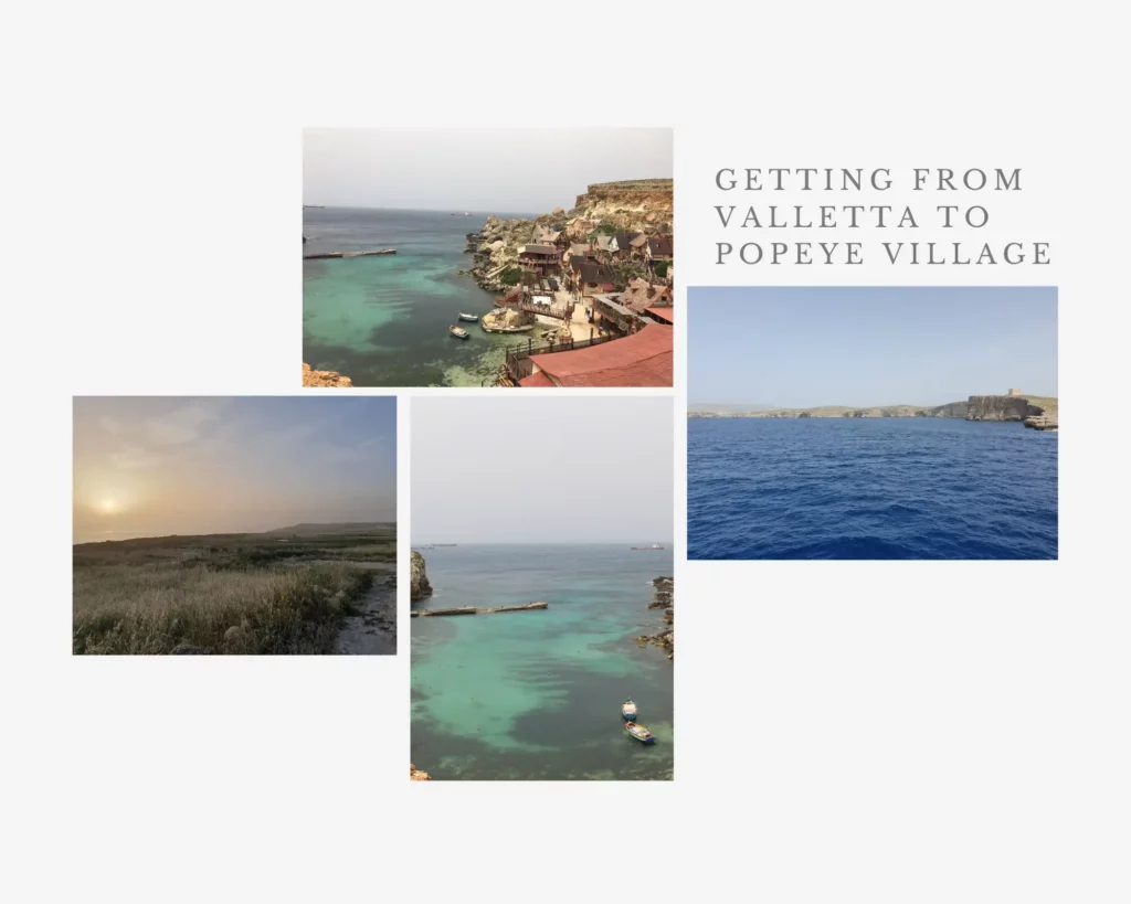 Get From Valletta To Popeye Village- red roofs, blue waters, Malta