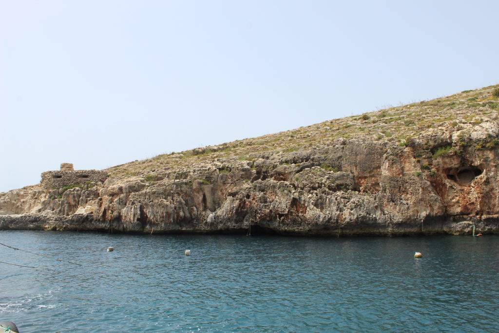 Snorkelling and snacks private boat to blue lagoon Malta, blue water, cliff side views