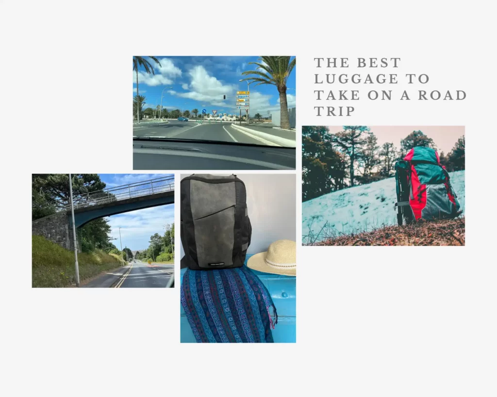 the best suitcases and luggage for road trips- road to beach, main road gran canaria, backpack outdoos