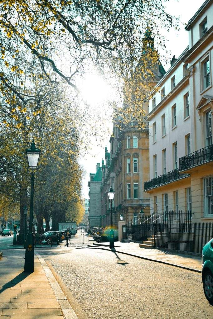 Ghost Tours In London With Jack The Ripper- street, tall building, lamp post, London