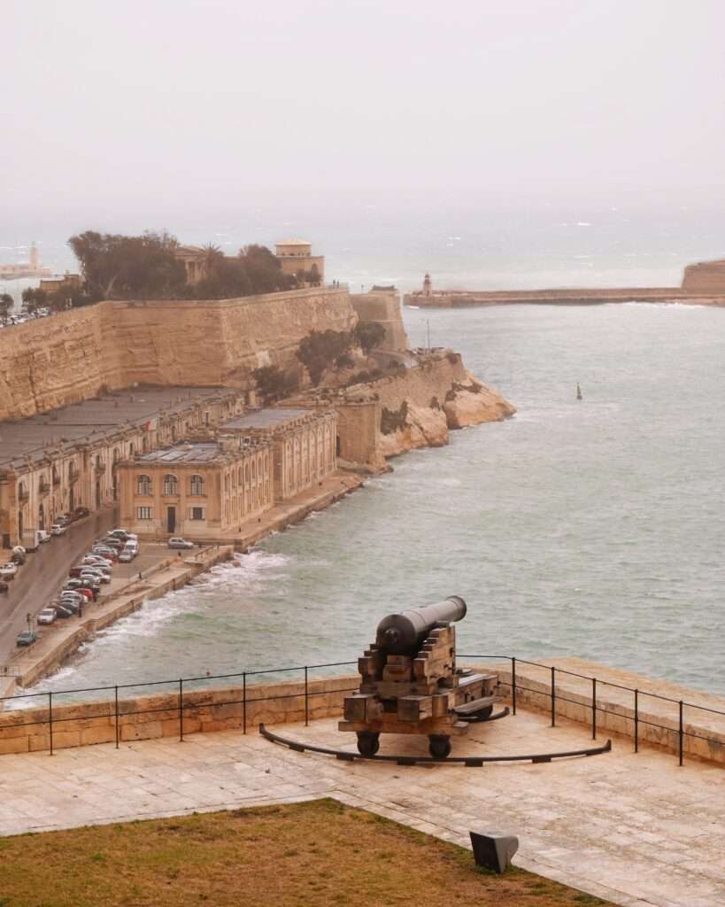 History walking tours in Malta include seeing cannons overlooking the city and water with an expert guide
